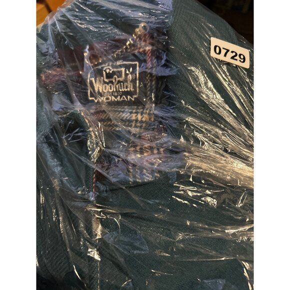 Woolrich Womens Teal Button-Up Coat W/ Plaid Lining & Pockets - Picture 10 of 10